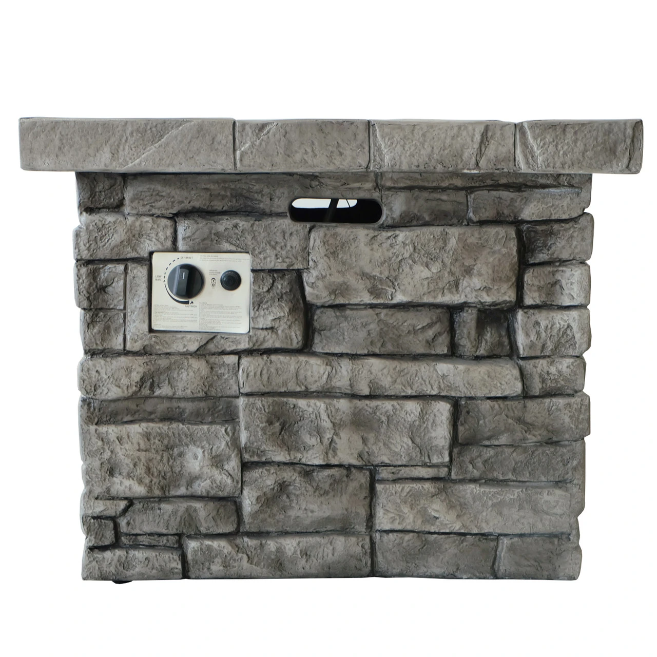 30" Gray Handcrafted Square Outdoor Patio Fire Pit 1 30" Gray Handcrafted Square Outdoor Patio Fire Pit