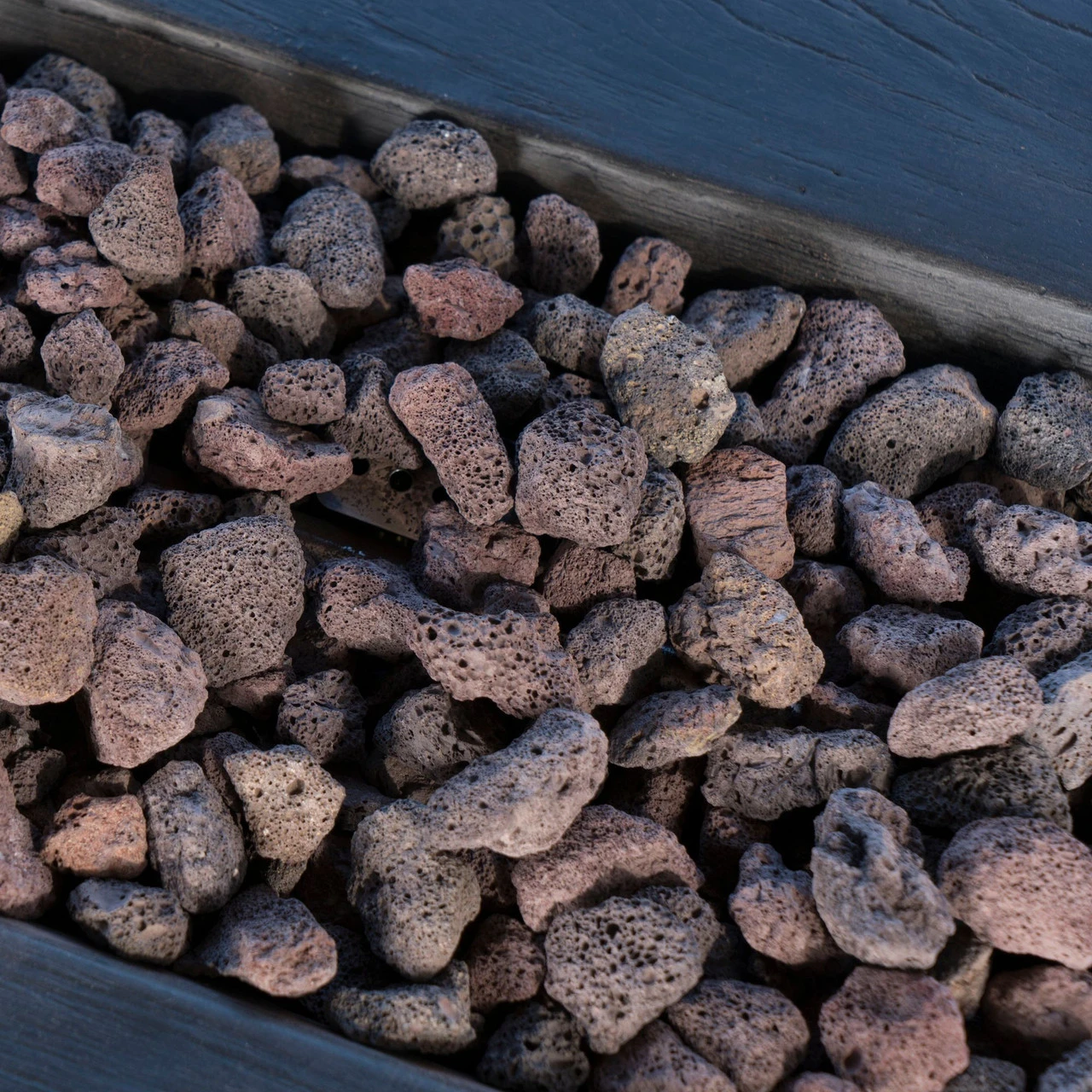 45" Gray Handcrafted Rectangular Outdoor Patio Fire Pit 2 45" Gray Handcrafted Rectangular Outdoor Patio Fire Pit - Image 2