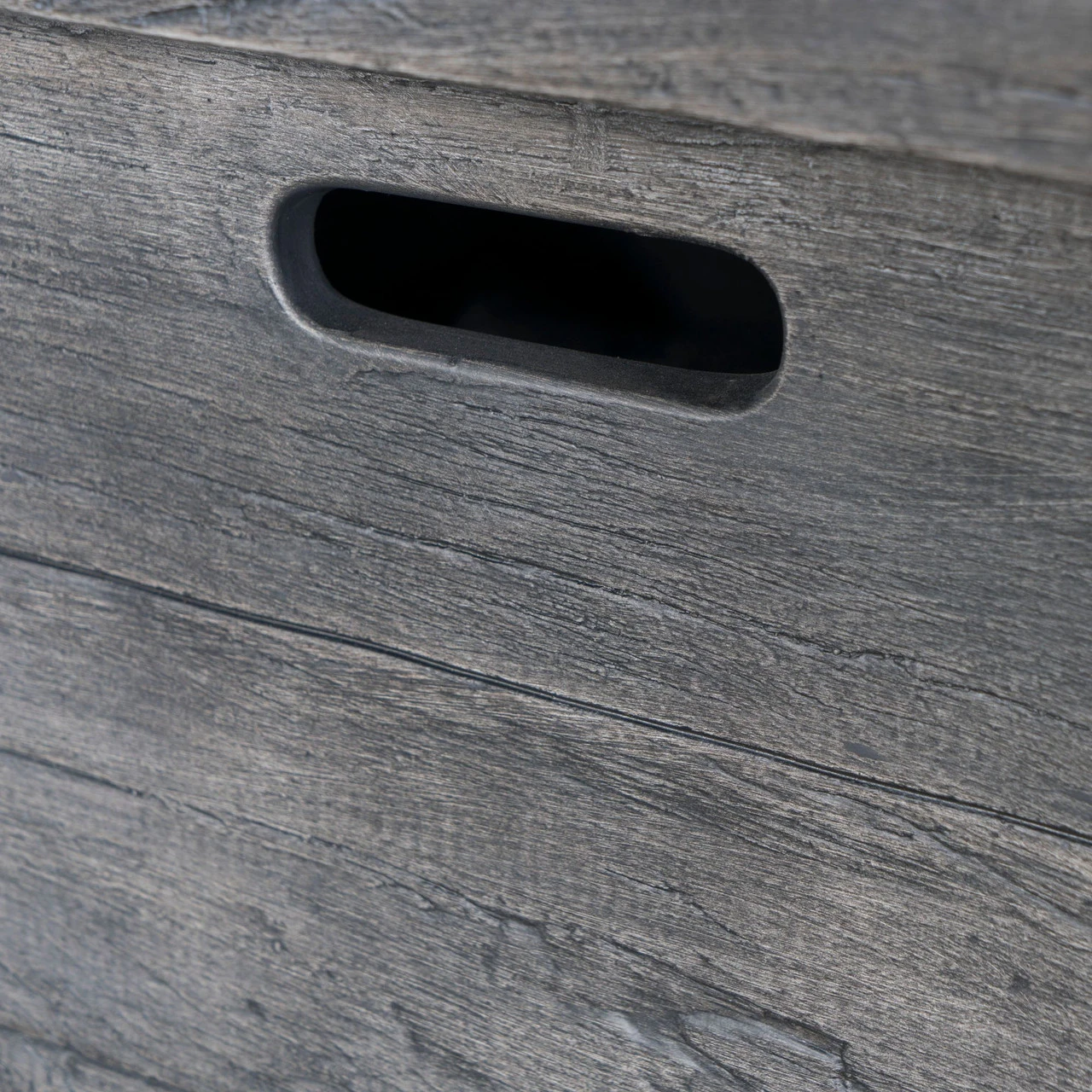 45" Gray Handcrafted Rectangular Outdoor Patio Fire Pit 3 45" Gray Handcrafted Rectangular Outdoor Patio Fire Pit - Image 3