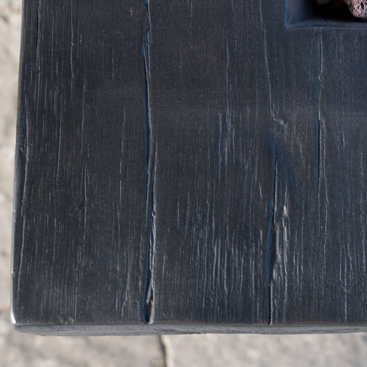 45" Gray Handcrafted Rectangular Outdoor Patio Fire Pit 5 45" Gray Handcrafted Rectangular Outdoor Patio Fire Pit - Image 5