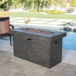45" Gray Handcrafted Rectangular Outdoor Patio Fire Pit 12 45" Gray Handcrafted Rectangular Outdoor Patio Fire Pit -PatioVibe Shop dnhhf 303225 6 16910.1667490522