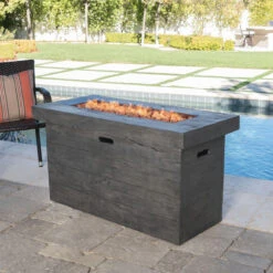 45" Gray Handcrafted Rectangular Outdoor Patio Fire Pit 13 45" Gray Handcrafted Rectangular Outdoor Patio Fire Pit -PatioVibe Shop dnhhf 303225 7 00382.1667490522