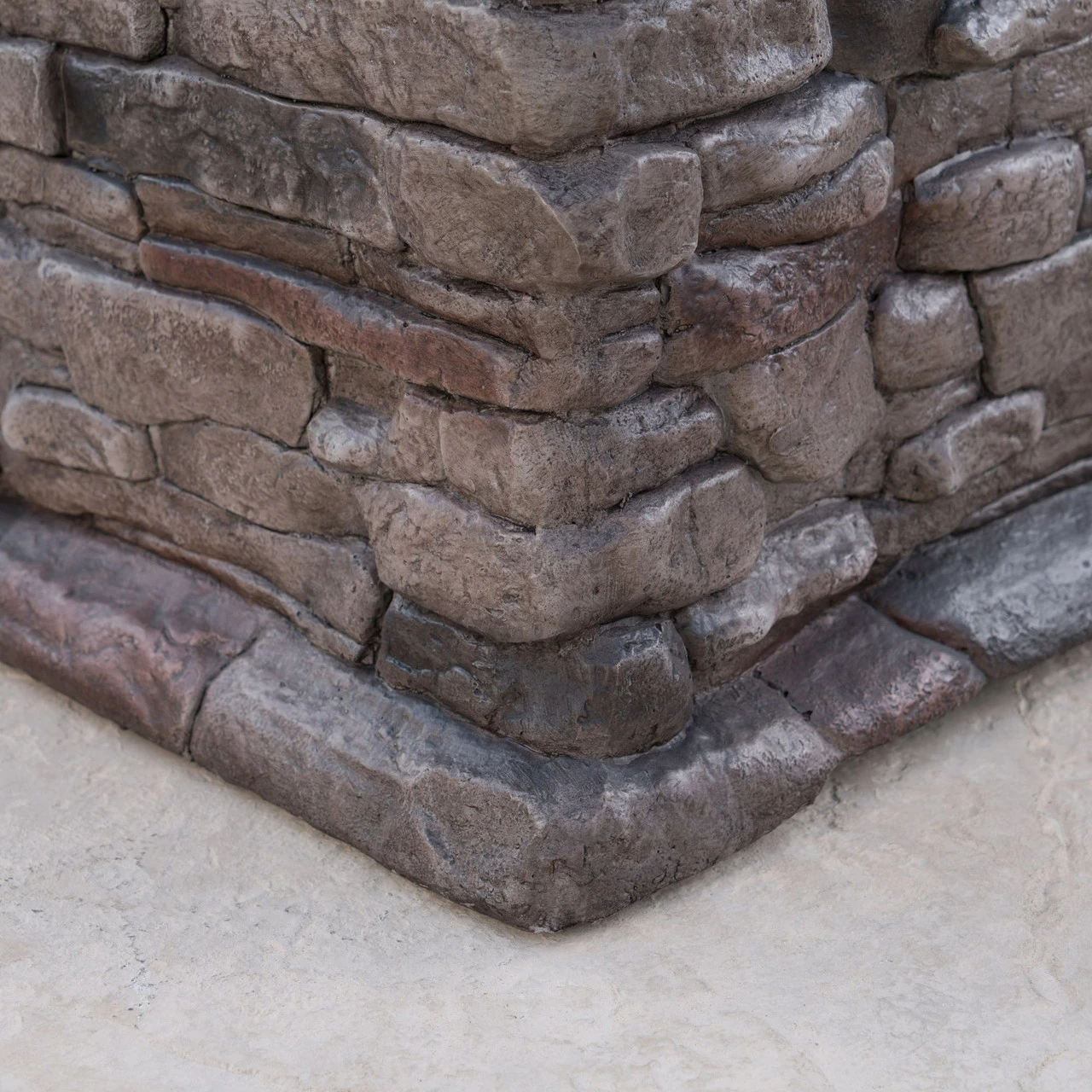 32" Brown Handcrafted Square Outdoor Patio Fire Pit 2 32" Brown Handcrafted Square Outdoor Patio Fire Pit - Image 2