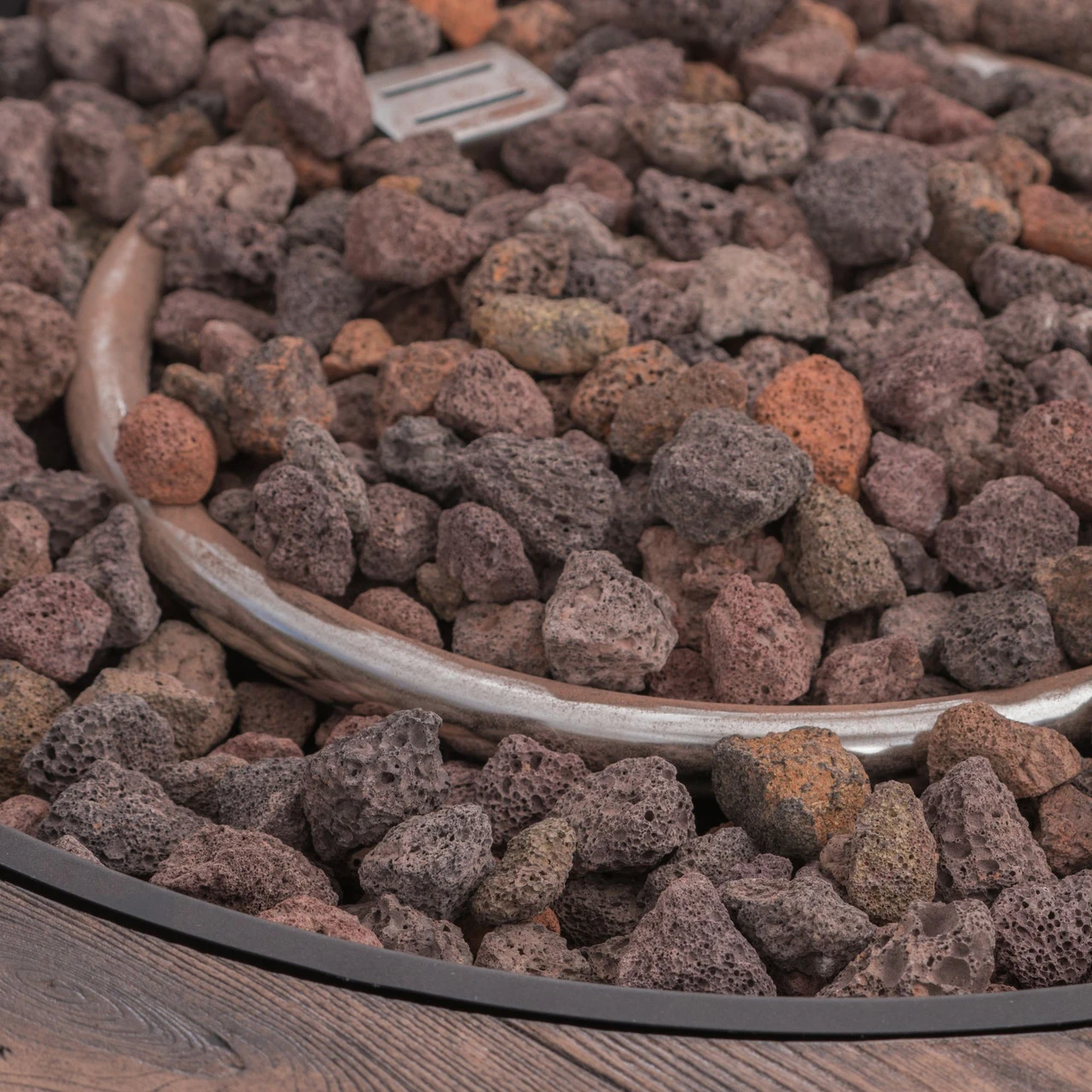 32" Brown And Black Contemporary Square Outdoor Patio Fire Pit 2 32" Brown And Black Contemporary Square Outdoor Patio Fire Pit - Image 2