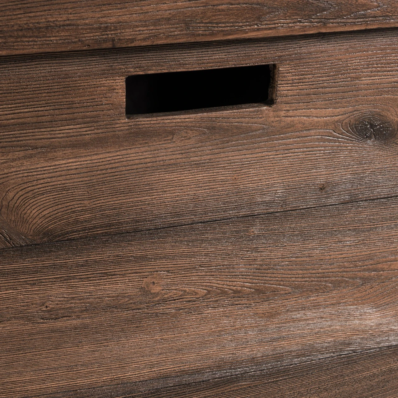 32" Brown And Black Contemporary Square Outdoor Patio Fire Pit 3 32" Brown And Black Contemporary Square Outdoor Patio Fire Pit - Image 3