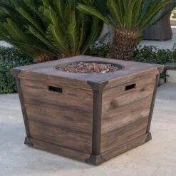 32" Brown And Black Contemporary Square Outdoor Patio Fire Pit 12 32" Brown And Black Contemporary Square Outdoor Patio Fire Pit -PatioVibe Shop dnhhf 303742 6 13831.1667677099