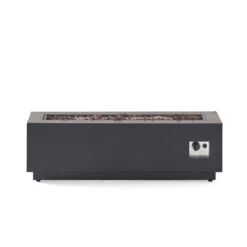 48" Charcoal Gray Handcrafted Rectangular Outdoor Patio Fire Pit With Tank Holder 11 48" Charcoal Gray Handcrafted Rectangular Outdoor Patio Fire Pit With Tank Holder -PatioVibe Shop dnhhf 304017 6 13405.1667491978