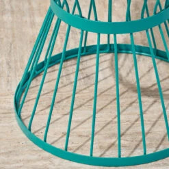 21" Matte Teal Blue Hand Crafted Outdoor Patio Side Table -PatioVibe Shop dnhhf 304132 4 42032.1667654077