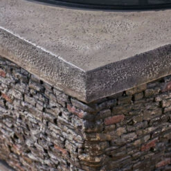 32.25" Gray And Black Contemporary Outdoor Square Fire Pit 8 32.25" Gray And Black Contemporary Outdoor Square Fire Pit -PatioVibe Shop dnhhf 304483 3 93424.1667617328