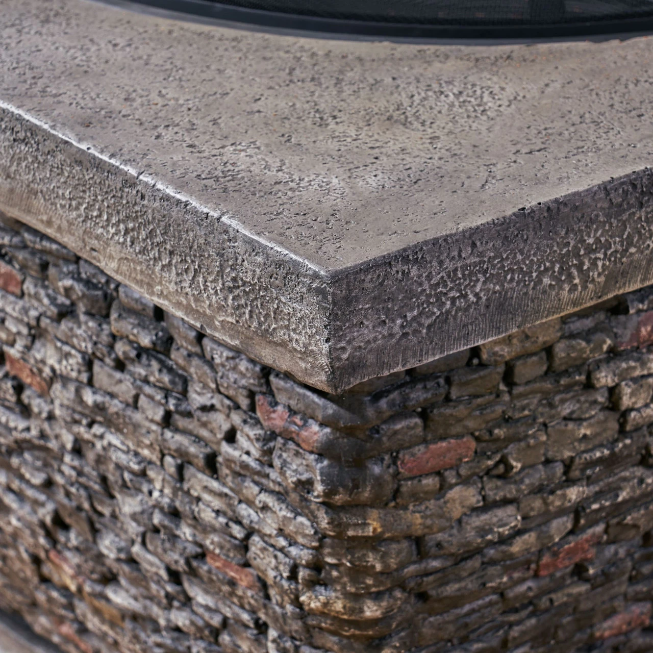 32.25" Gray And Black Contemporary Outdoor Square Fire Pit 3 32.25" Gray And Black Contemporary Outdoor Square Fire Pit - Image 3