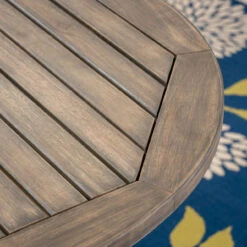 30" Gray Contemporary Round Table Outdoor Bistro Table With X Legs -PatioVibe Shop dnhhf 304871 3 22446.1667490480