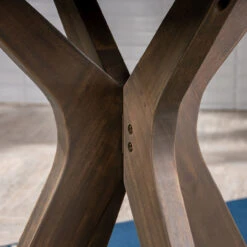 30" Gray Contemporary Round Table Outdoor Bistro Table With X Legs -PatioVibe Shop dnhhf 304871 4 58823.1667490481