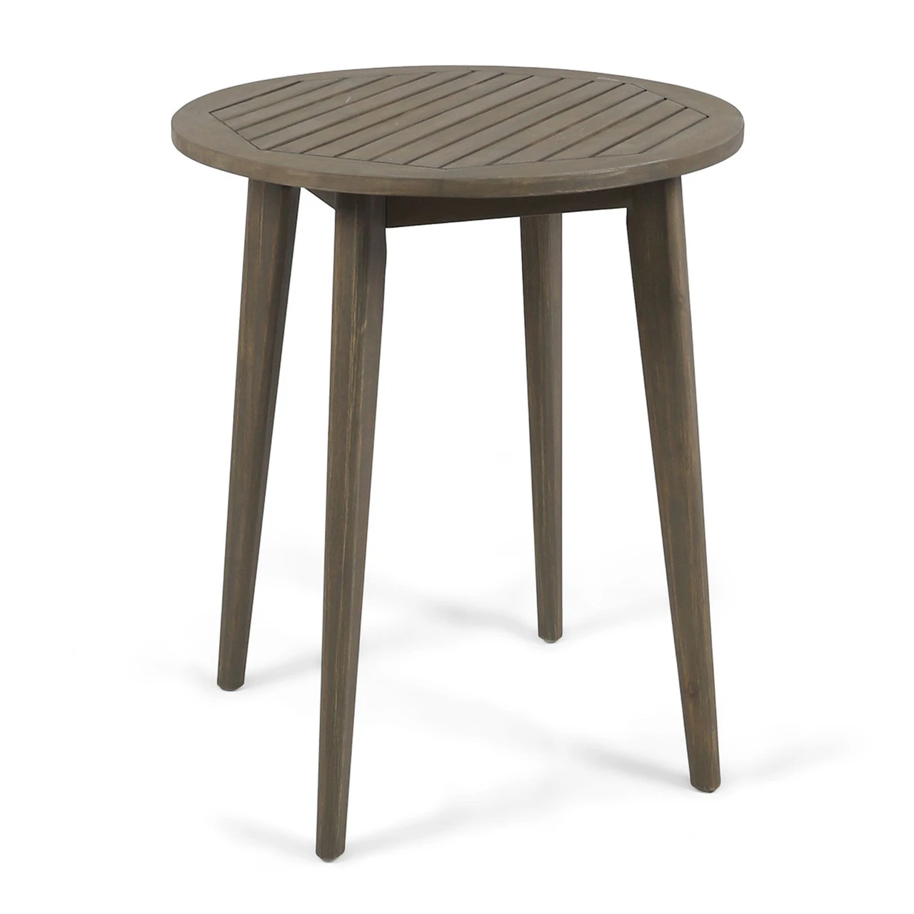 30" Brown And Gray Contemporary Round Outdoor Bistro Table 1 30" Brown And Gray Contemporary Round Outdoor Bistro Table