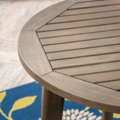 30" Brown And Gray Contemporary Round Outdoor Bistro Table 10 30" Brown And Gray Contemporary Round Outdoor Bistro Table -PatioVibe Shop dnhhf 304995 4 41864.1667474981