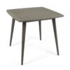 35.50" Gray Contemporary Square Outdoor Dining Table