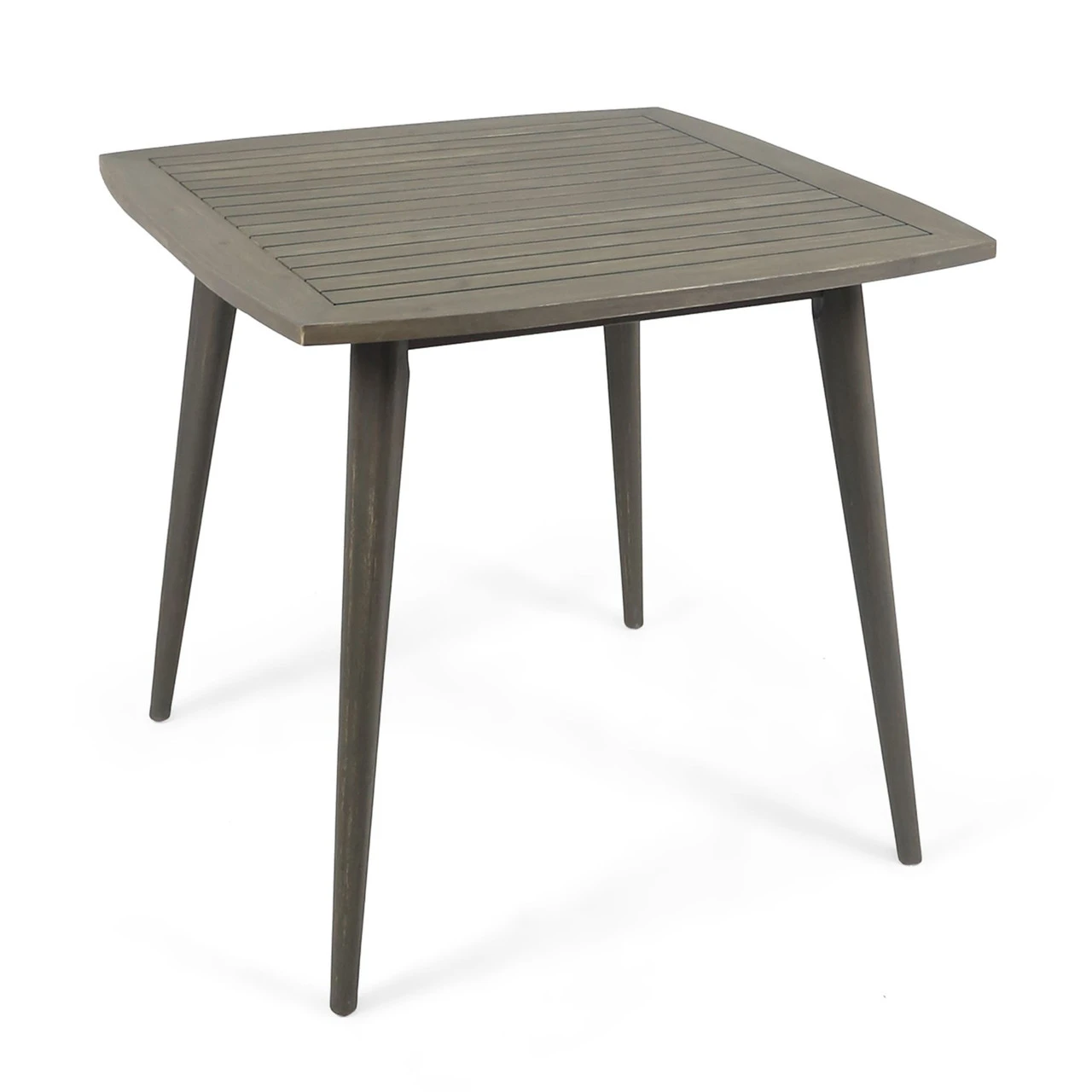 35.50" Gray Contemporary Square Outdoor Dining Table 1 35.50" Gray Contemporary Square Outdoor Dining Table