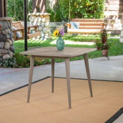 35.50" Gray Contemporary Square Outdoor Dining Table 12 35.50" Gray Contemporary Square Outdoor Dining Table -PatioVibe Shop dnhhf 305066 6 49964.1667664268