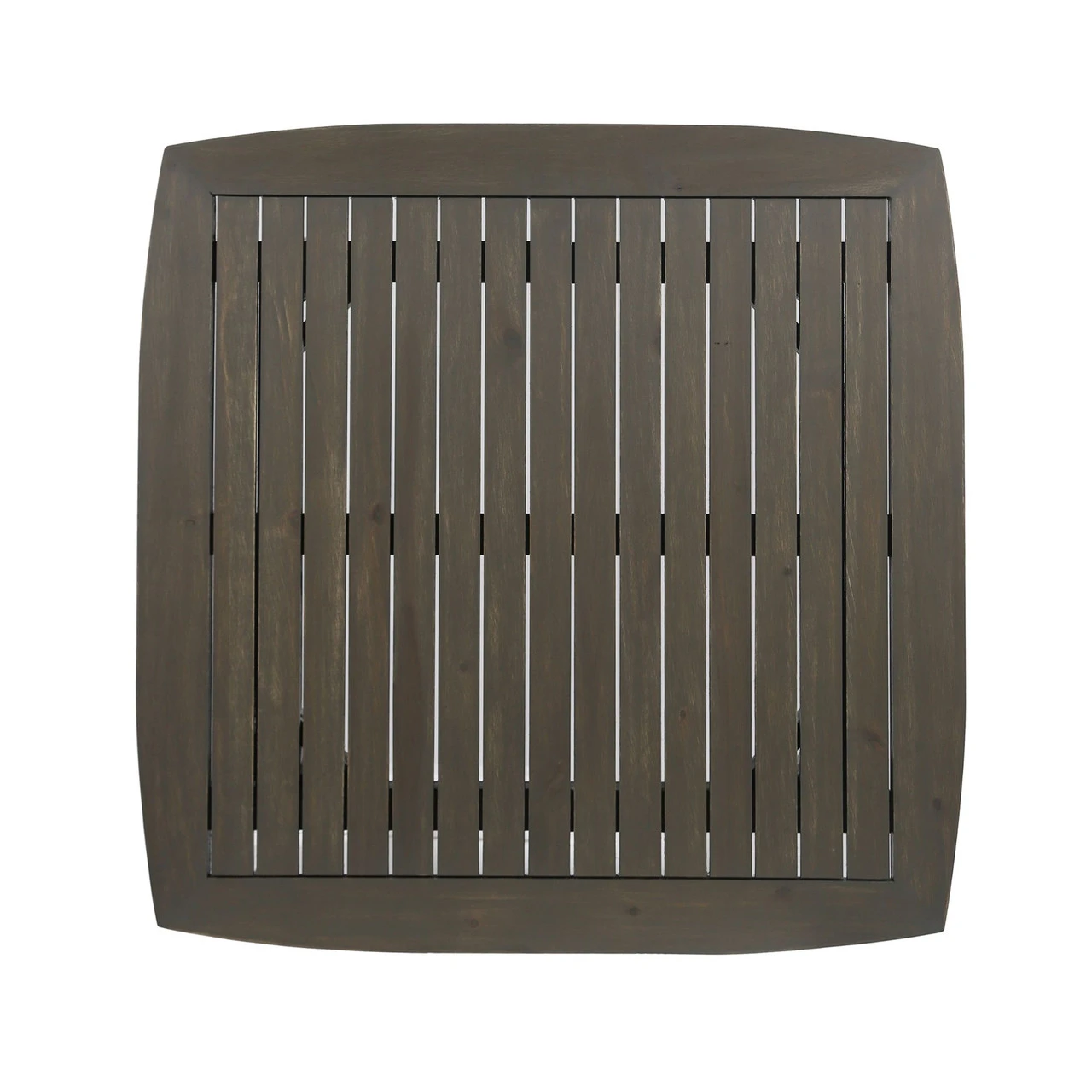 35.50" Gray Contemporary Square Outdoor Dining Table 7 35.50" Gray Contemporary Square Outdoor Dining Table - Image 7
