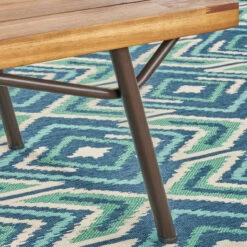 50" Brown And Black Contemporary Rectangular Outdoor Coffee Table -PatioVibe Shop dnhhf 305077 5 10982.1667677220