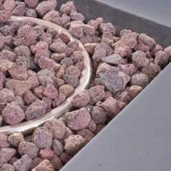 31.25" Gray Contemporary Outdoor Patio Square Fire Pit -PatioVibe Shop dnhhf 305079 3 05098.1667678315