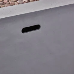 31.25" Gray Contemporary Outdoor Patio Square Fire Pit -PatioVibe Shop dnhhf 305079 4 20026.1667678315