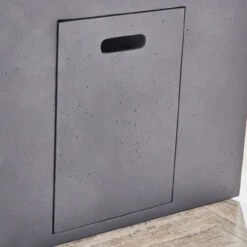 31.25" Gray Contemporary Outdoor Patio Square Fire Pit -PatioVibe Shop dnhhf 305079 6 25737.1667678316