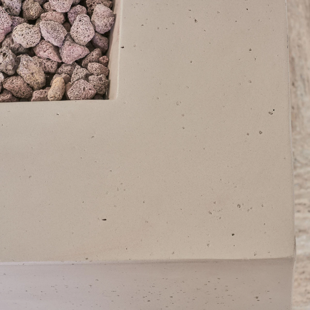 31.25" Lava Grey Contemporary Outdoor Patio Square Fire Pit 4 31.25" Lava Grey Contemporary Outdoor Patio Square Fire Pit - Image 4