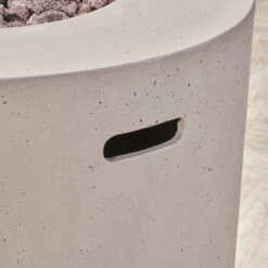 31" Rhino Gray Contemporary Outdoor Patio Round Fire Pit -PatioVibe Shop dnhhf 305082 4 45737.1667678322