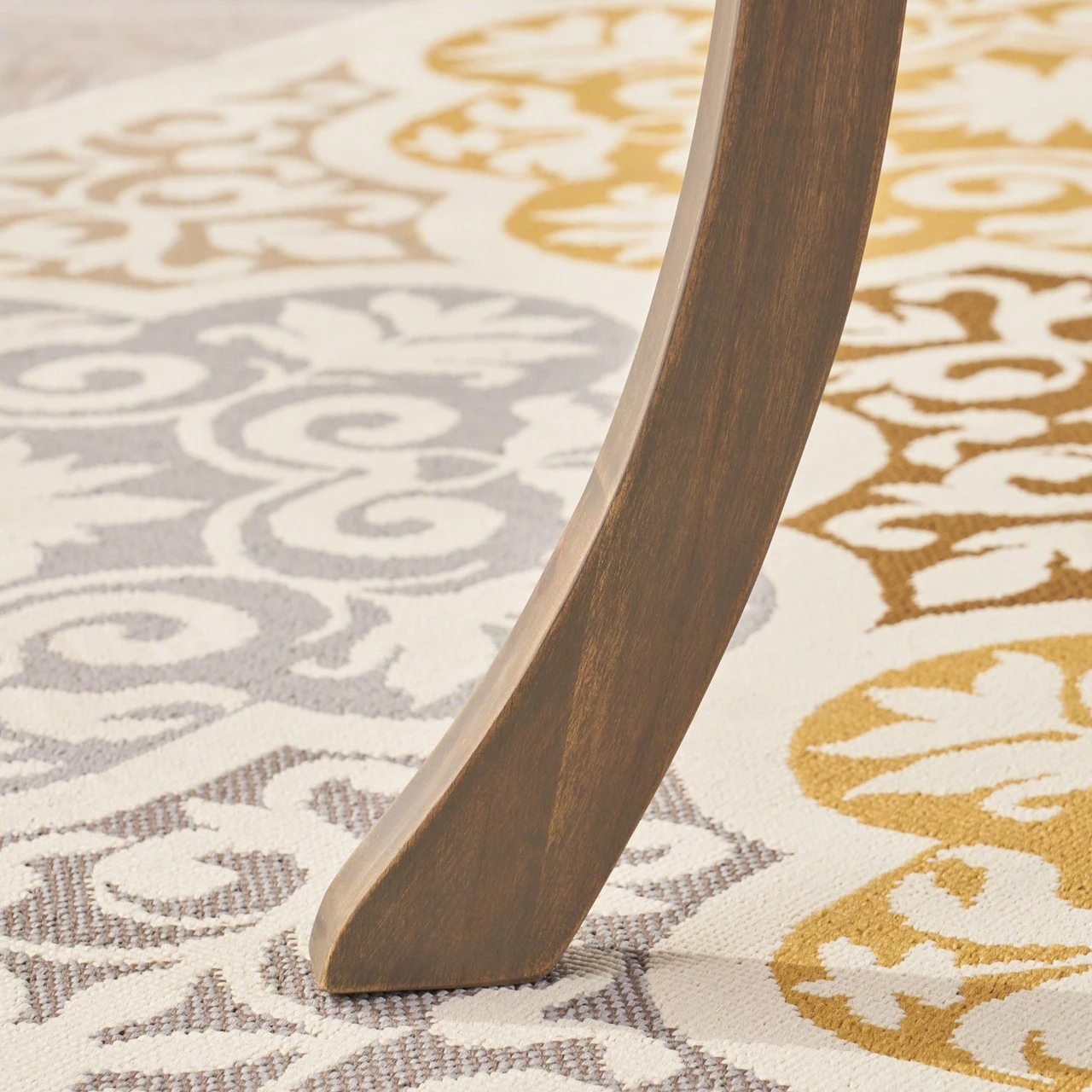 59" Gray Contemporary Rectangular Outdoor Dining Table 4 59" Gray Contemporary Rectangular Outdoor Dining Table - Image 4