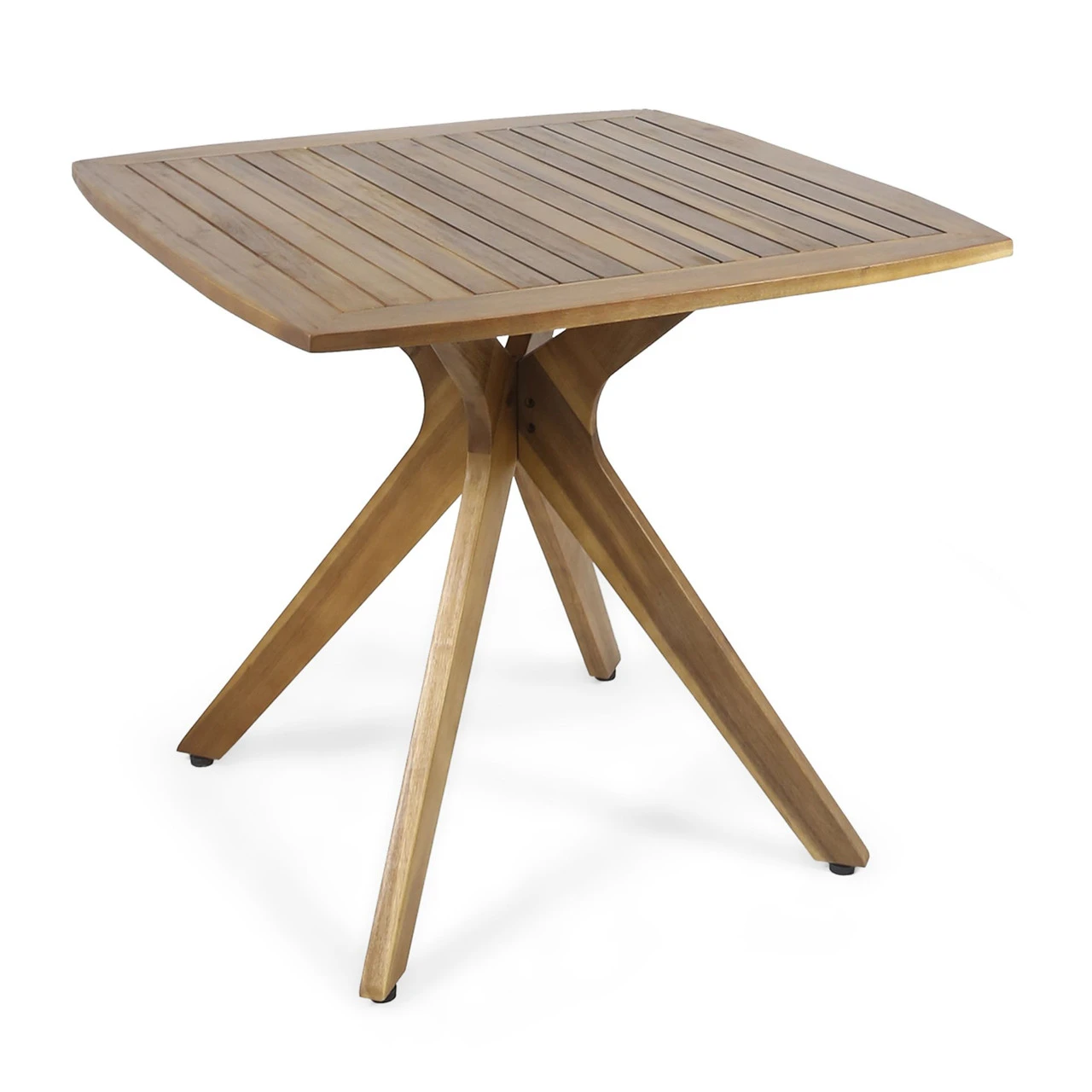 35.50" Brown Contemporary Square Outdoor Dining Table With X Base 1 35.50" Brown Contemporary Square Outdoor Dining Table With X Base