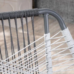 3-Piece Gray And White Rope Woven Outdoor Furniture Patio Chat Set - Gray Cushions 9 3-Piece Gray And White Rope Woven Outdoor Furniture Patio Chat Set - Gray Cushions -PatioVibe Shop dnhhf 305239 3 84422.1667690920