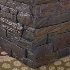 56" Black And Gray Outdoor Patio Rectangular Fire Pit -PatioVibe Shop dnhhf 305417 5 61852.1667617337