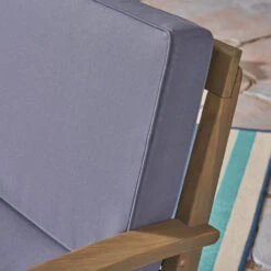 2pc Gray And Brown Contemporary Outdoor Chat Set With Cushions -PatioVibe Shop dnhhf 305896 3 95332.1667490368