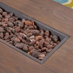 5pc Brown And Black Outdoor Patio 5 Seater Chat Set With Fire Pit 67.5" -PatioVibe Shop dnhhf 306319 3 58812.1667490450