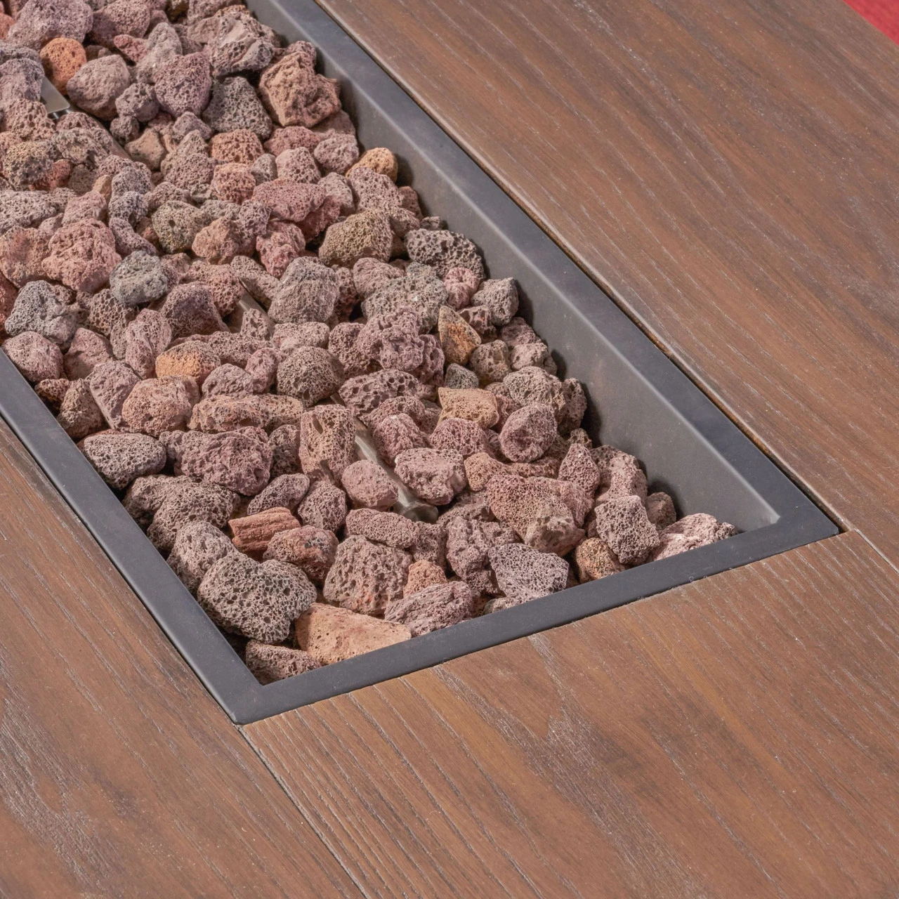 6pc Gray Outdoor Patio 8 Seater Chat Set With Fire Pit 67.5" 6 6pc Gray Outdoor Patio 8 Seater Chat Set With Fire Pit 67.5" - Image 6