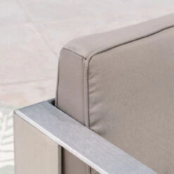 2pc Silver And Gray Contemporary Outdoor Chat Set With Cushions 9 2pc Silver And Gray Contemporary Outdoor Chat Set With Cushions -PatioVibe Shop dnhhf 306465 3 77106.1667503782