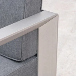 2-Piece Silver Contemporary Aluminum Outdoor Furniture Patio Chat Set - Gray Cushions 10 2-Piece Silver Contemporary Aluminum Outdoor Furniture Patio Chat Set - Gray Cushions -PatioVibe Shop dnhhf 306466 4 21248.1667617156