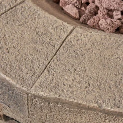 31.75" Brown And Gray Round Outdoor Patio Fire Pit 8 31.75" Brown And Gray Round Outdoor Patio Fire Pit -PatioVibe Shop dnhhf 306563 3 94501.1667503785