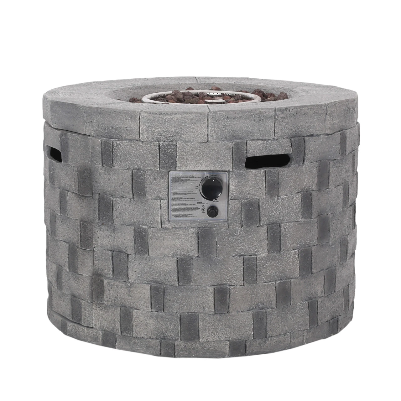 31.75" Gray Round Outdoor Patio Lightweight Fire Pit 1 31.75" Gray Round Outdoor Patio Lightweight Fire Pit