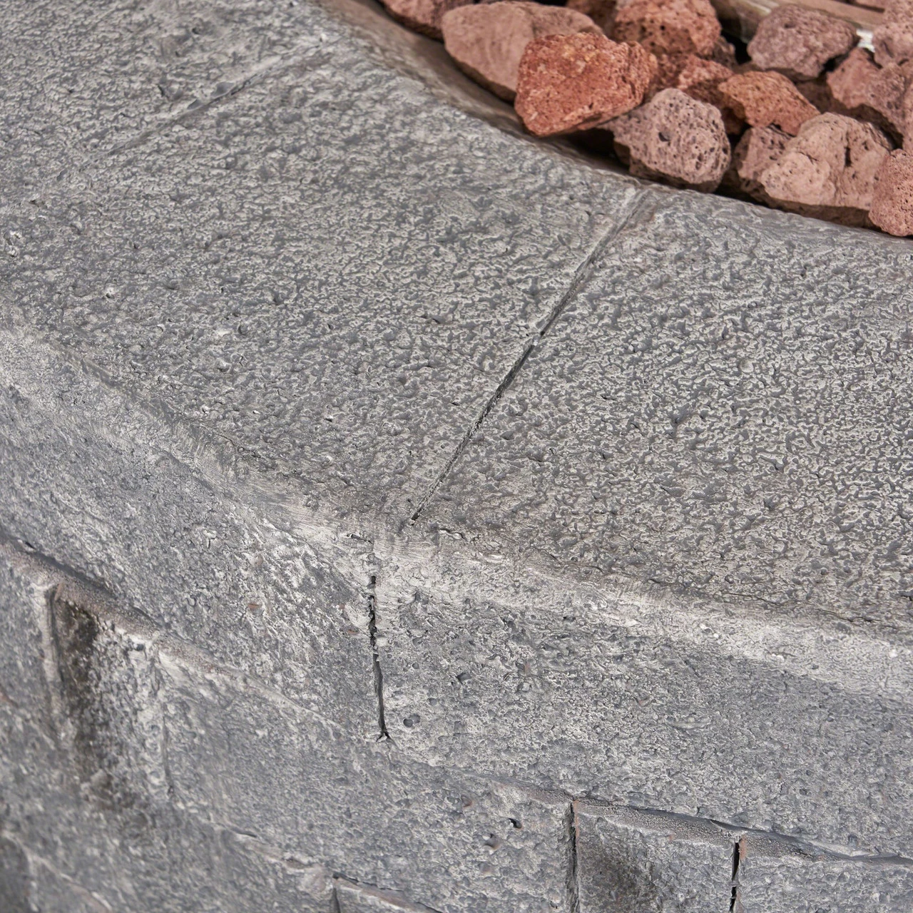 31.75" Gray Round Outdoor Patio Lightweight Fire Pit 3 31.75" Gray Round Outdoor Patio Lightweight Fire Pit - Image 3