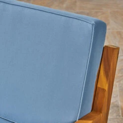 5pc Brown And Blue Outdoor Patio Conversation Set With Cushions 39.5" 9 5pc Brown And Blue Outdoor Patio Conversation Set With Cushions 39.5" -PatioVibe Shop dnhhf 306670 3 03330.1667617182