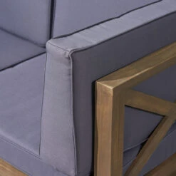 4-Piece Gray Contemporary Outdoor Furniture Patio Sectional Sofa Set - Dark Gray Cushions -PatioVibe Shop dnhhf 306702 5 93268.1667654106