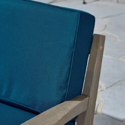 2pc Teal Blue And Gray Outdoor Patio Cushioned Loveseat And Coffee Table Set 52" -PatioVibe Shop dnhhf 307274 3 51714.1667677766