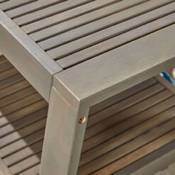 2pc Teal Blue And Gray Outdoor Patio Cushioned Loveseat And Coffee Table Set 52" -PatioVibe Shop dnhhf 307274 6 01675.1667677766