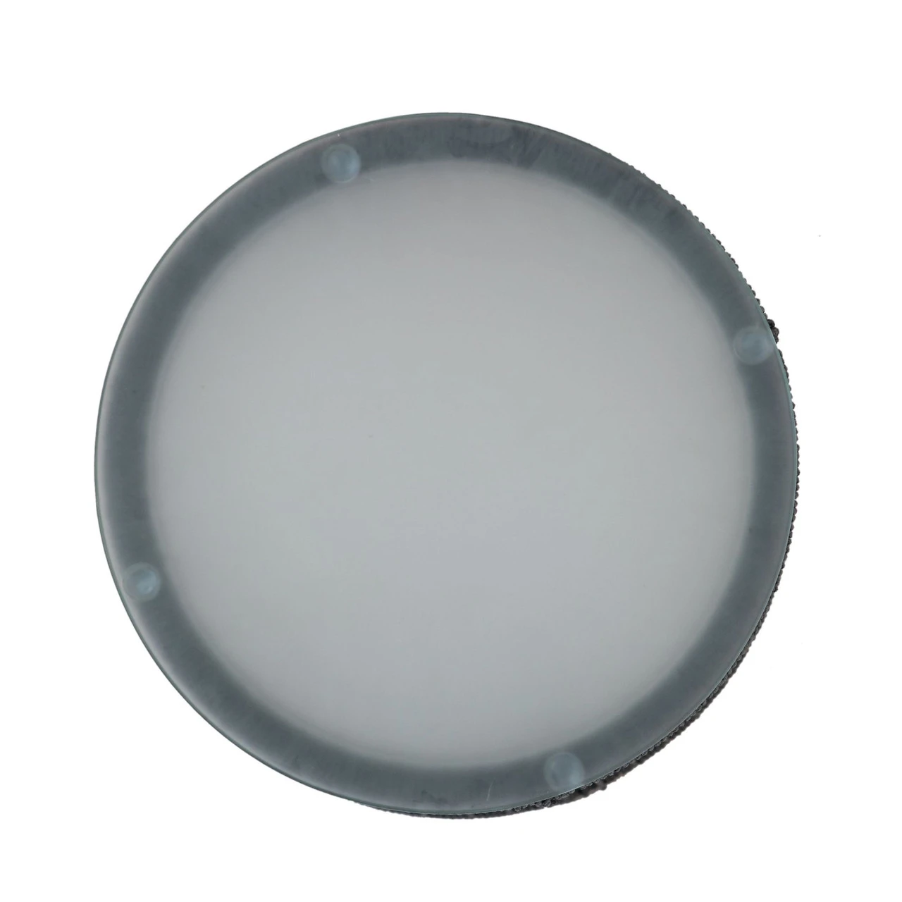 18.75" Gray And Clear Contemporary Round Outdoor Patio Side Table 5 18.75" Gray And Clear Contemporary Round Outdoor Patio Side Table - Image 5