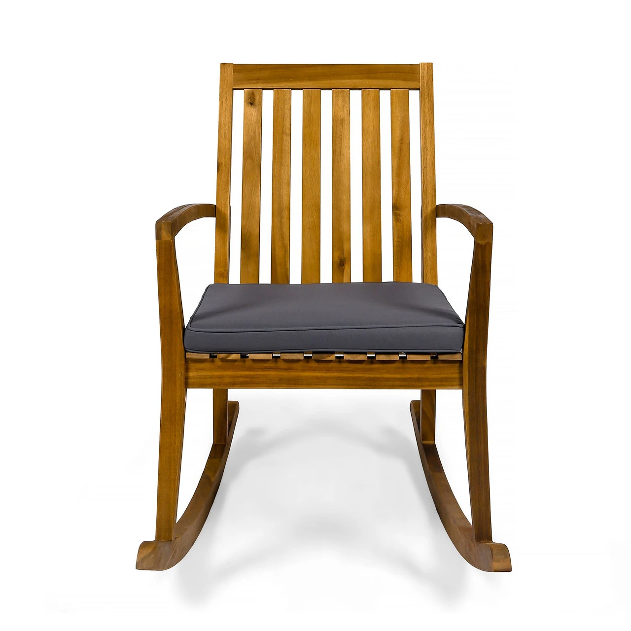 3-Piece Brown Outdoor Furniture Patio Chat Set - Gray Cushions 2 3-Piece Brown Outdoor Furniture Patio Chat Set - Gray Cushions - Image 2