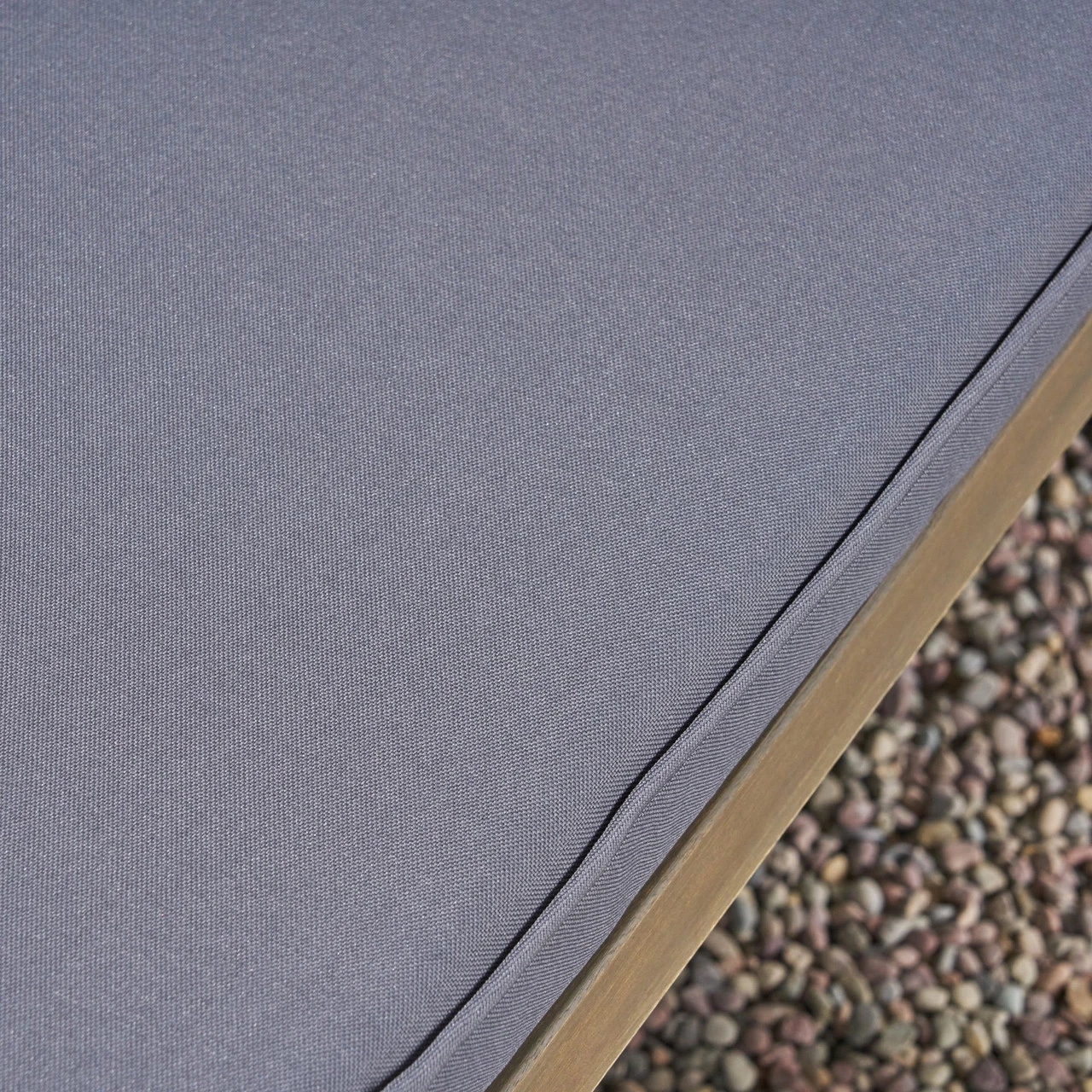 2pc Gray Contemporary Outdoor Patio Cushioned Loveseat With Coffee Table Set 54.25" 5 2pc Gray Contemporary Outdoor Patio Cushioned Loveseat With Coffee Table Set 54.25" - Image 5