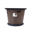 32" Brown And Black Round Outdoor Patio Fire Pit