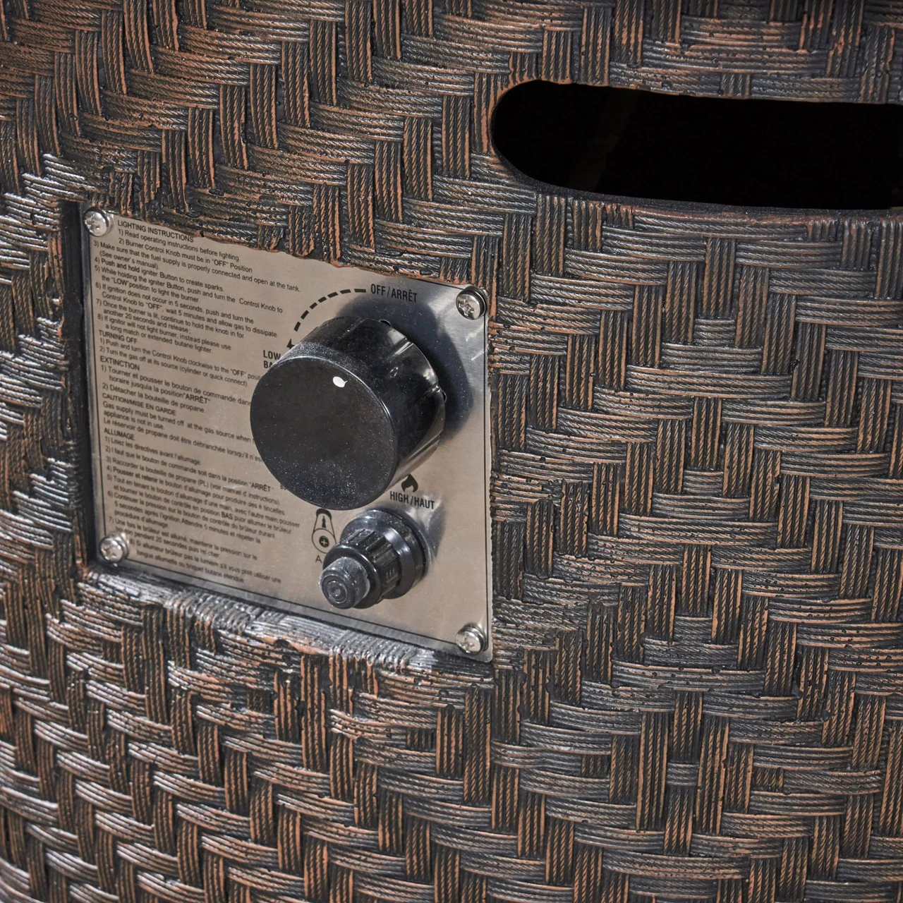 32" Brown And Black Round Outdoor Patio Fire Pit 6 32" Brown And Black Round Outdoor Patio Fire Pit - Image 6