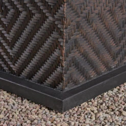 2pc Brown And Black Rectangular Outdoor Patio Fire Pit With Tank Holder Set 56.25" 11 2pc Brown And Black Rectangular Outdoor Patio Fire Pit With Tank Holder Set 56.25" -PatioVibe Shop dnhhf 307830 05 73604.1667677742